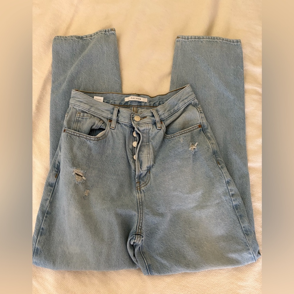 Pacsun Blue High-Waisted Dad Jeans